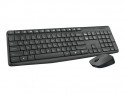 Logitech teclado+raton MK235 - inalámbrico negro