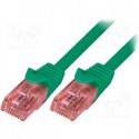 Logilink cable red RJ45 0,25m. cat.6e verde UTP