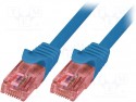 Logilink cable red RJ45 2m. Cat.6e azul UTP cobre