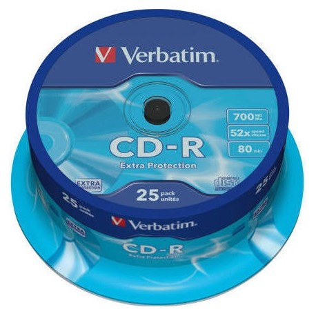 Verbatim CD-R 700 Mb 80 minutos bobina 25 unidades