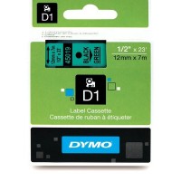Dymo cinta rotuladora 45019 negro/verde 12mm x 7m
