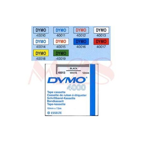 Dymo cinta rotuladora 40017 negro/rojo 12mm x 7m