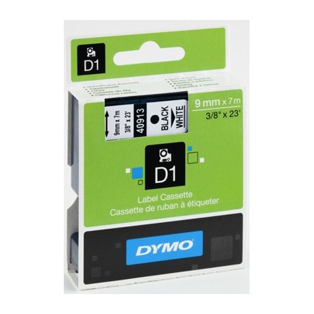 Dymo cinta rotuladora 40913 negro/blanco 9mm x7m