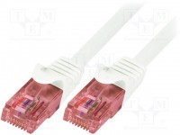 Logilink cable red RJ45 0,50m. Cat.6e blanco UTP