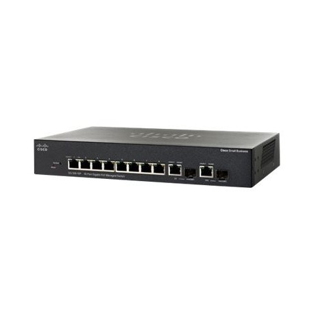 Cisco Switch 8 puertos SG300-10PP PoE+ (62 W)
