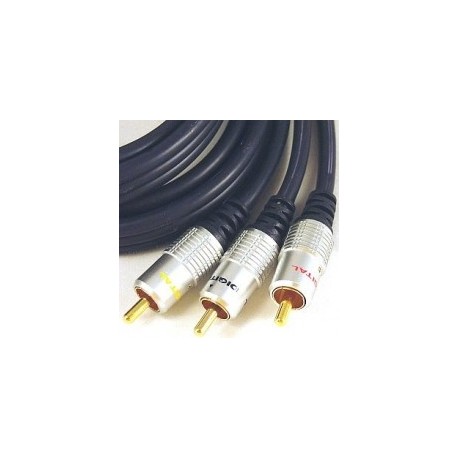 Outex cable RCA/3 macho - RCA/3 macho 5m