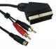 Cable euroconector Scart a 2 RCA audio + 1 S-VHS v