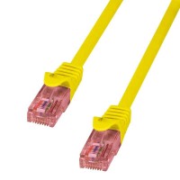 Logilink cable red RJ45 0,25m. Cat.6e amarillo UTP
