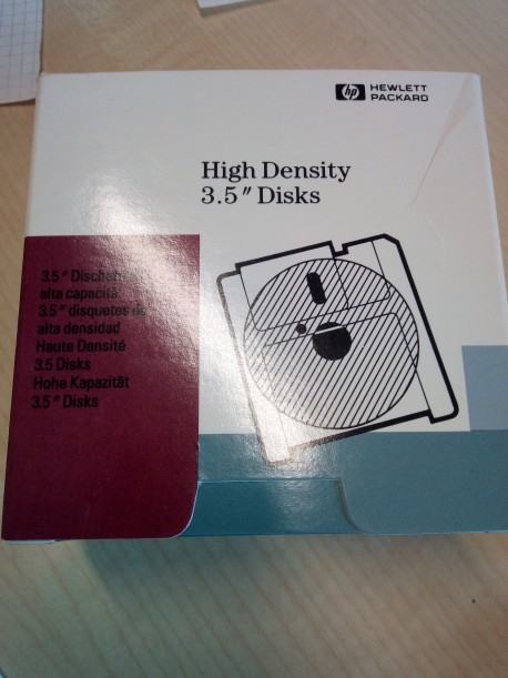 HP diskette 3,5" doble cara DS, alta densidad HD,