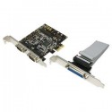 Logilink tarjeta PCIe 2 x serie RS-232+1 paralelo