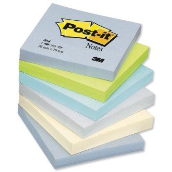 3M Post-it notas 654ML 76x76mm colores