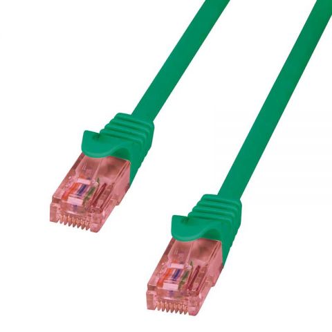LogiLink cable de red RJ45 0,25 metros Cat.6e verde UTP cobre CQ2015U