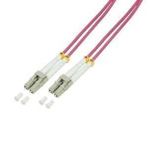 LogiLink cable de fibra óptica OM4 MMF LC/LC 1 metro color violeta