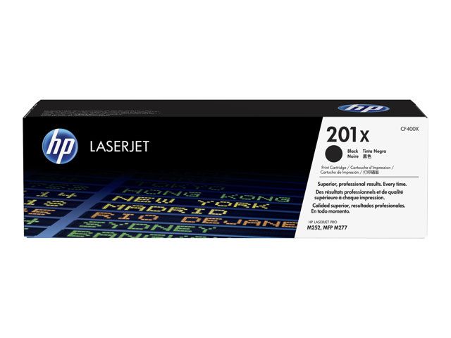 HP toner negro 201X CF400X 2.800 paginas para Color LaserJet M277; Color LaserJet Pro M252, MFP M274, MFP M277
