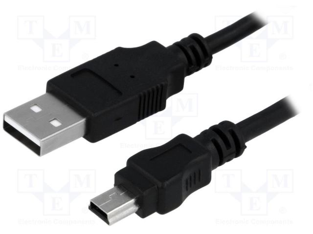 LogiLink cable USB A - USB B mini 1,8 metros  macho-macho 2.0  negro CU0014