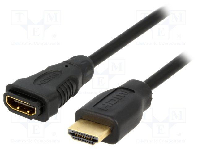LogiLink cable HDMI A - HDMI  macho-hembra 1,5 metros alargo 1.4+Ethernet negro CH0060