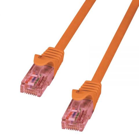 LogiLink cable de red RJ45 0,50 metros Cat.6e naranja UTP cobre CQ2028U