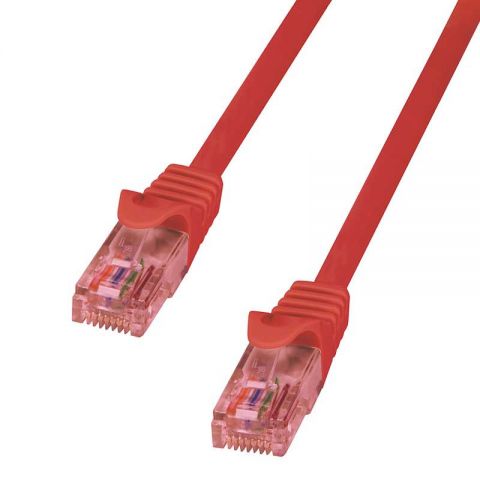 LogiLink cable de red RJ45 1 metro Cat.6e rojo UTP cobre CQ2034U