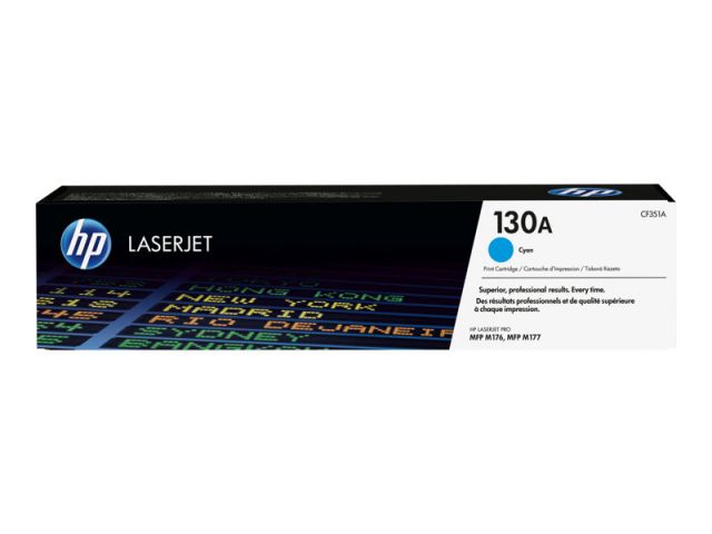 HP toner cyan 130A CF351A 1000 páginas LaserJet Pro MFP M176n - MFP M177fw
