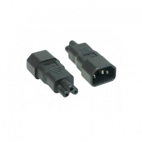 Adaptador de alimentación C14 macho a C5 hembra (trebol)
