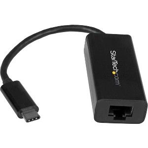 Startech Adaptador conversor de red Ethernet Gigabit USB-C - Adaptador externo USB 3.1 Gen 1 - USB 3.1 - 1 Puerto(s) - 1 - Par trenzado - color negro