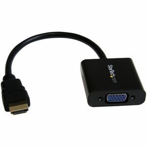 Startech Adaptador Conversor de Vídeo HDMI a VGA HD15 - Cable Convertidor - 1920x1200 - 1080p - 1 x HDMI Macho Audio/Vídeo digital - 1 x HD-15 Hembra VGA - Admite hasta1920 x 1080 - Negro