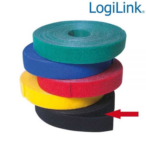 LogiLink Cinta de velcro en rollo de 4m. x 16mm negro KAB0050 - 98004N