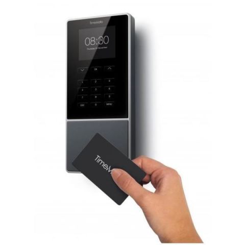 Safescan TimeMoto TM-616 125-0585 control de acceso - terminal para fichar con tarjeta o llave RFID y PIN. Conexión WiFi y Ethernet. Puerto USB. Hasta 200 usuarios. Medidas alto 21,5cm x largo 9,95 cm x profundo 4,43 cm. Incluye software TimeMoto. 3 años