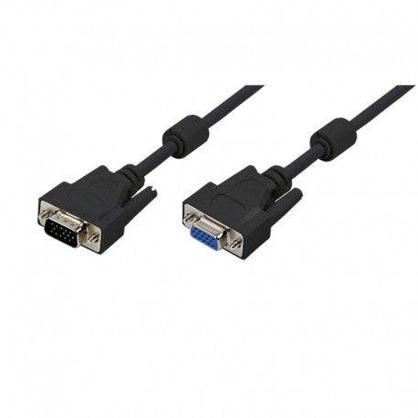 LogiLink cable VGA 15 macho - 15 Hembra + ferrita 3 metros negro CV0005