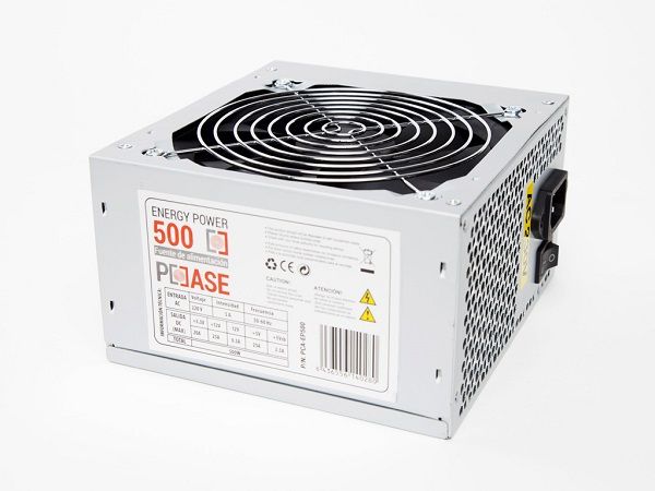 FAG Fuente de alimentación EP-500 - 500W- ATX - ventilador 12x12cm - 2 conectores SATA - sin cable de conexión a corriente - con  interruptor - plata - 140x150x85mm - 1 X ATX20+4  -  1 x 12v 4pin - 1 x Molex HDD - 4 x SATA - 1 x FDD