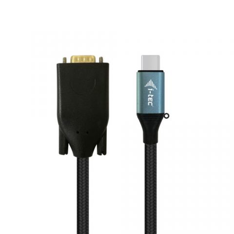 I-TEC Cable adaptador USB-C  a  VGA - C31CBLVGA60HZ - 1,5m - 1080p / 60 Hz  Conector 1: VGA, Conector 2: USB-C 3.1, Género del conector: Macho/Macho -  Negro, Azul