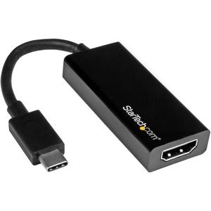 StarTech.com Cable adaptador V933626 USB-C a HDMI - 4K 30Hz - Negro - Extremo prinicpal: 1 x Tipo C Hombre USB - Extremo Secundario: 1 x HDMI Mujer Audio/Vídeo digital - Admite hasta3840 x 2160 - Negro