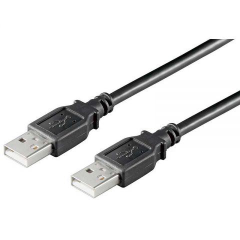 Cable USB A - USB A 3 metros macho-macho negro 2.0 12103N