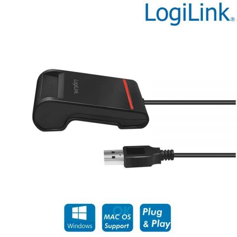 LogiLink lector tarjeta chip DNIe CR0047 Smart Card USB negro