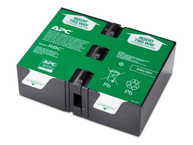 APC Replacement Battery Cartridge #124 - Batería de UPS - 1 x Ácido de plomo - para P/N: BX1500G-CA, BX1500M, SMC1000-2U, SMC1000-2UC, SMC1000-2UTW, SMC1000I-2U, SMC1000I-2UC