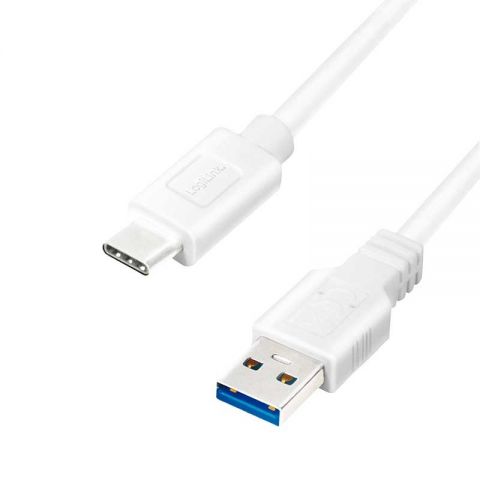 LogiLink cable USB-C 3.1 - USB A 3.0 2 metros macho-macho blanco CU0176 125702BL