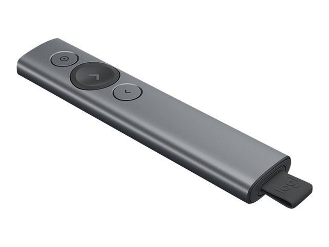 Logitech Presentador a distancia - Spotlight Inalámbrico - 910-004861 - para portátil - PC - Bluetooth - 30 m Operating Distance - Polímero de litioBattery - pizarra
