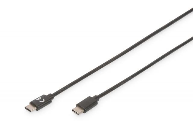 Digitus Cable USB-C a USB-C AK-300138-018-S 2.0 - 1,80m - negro - 480Mbps 3A