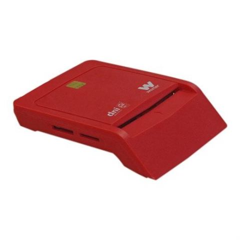 Woxter Lector de DNIe PE26-148 combo para tarjetas SD- MMC- MS- MSPro- XD- Micro SD - soporta tarjeta 3v-5v - rojo - USB 2.0 - 1.0 - 60x85x20 mm (ancho x alto x fondo)