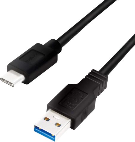 LogiLink cable USB-C  3.2 - USB A 3.0 - 3 metros  macho-macho negro CU0171