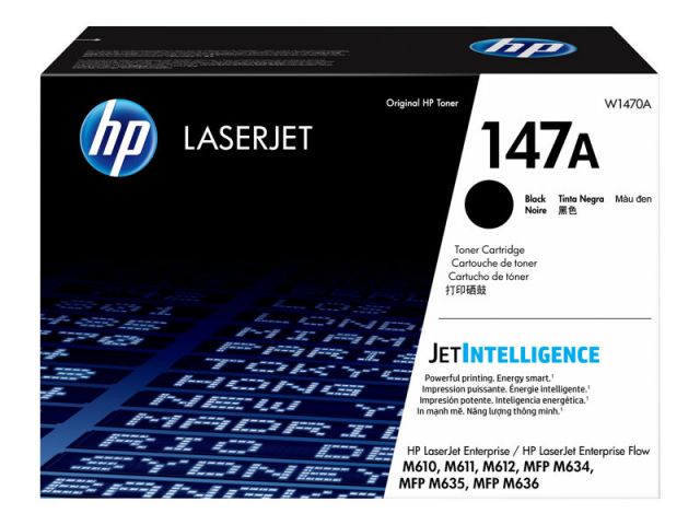 HP toner negro 147A - W1470A - para LaserJet Enterprise - 10.500 páginas - MFP M635 - LaserJet Enterprise Flow MFP M634 - MFP M635 - MFP M636