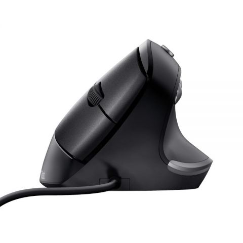 Trust ratón ergonómico con cable Bayo 24635  USB 800/4000DPI - vertical - diestros - iluminación led - negro