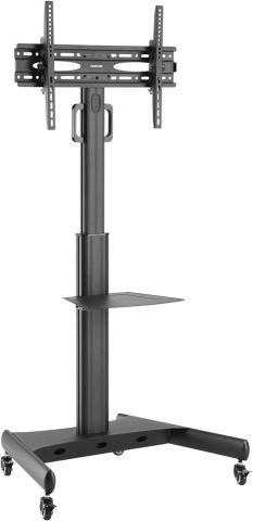 Fonestar Soporte suelo TV/monitor - STS-4464N - pedestal con ruedas - soporta 35kgr. máximo - acero - peso 1580gr. - vesa 200x100/200/300 - 400x200 - 600x400 - 24 meses garantía