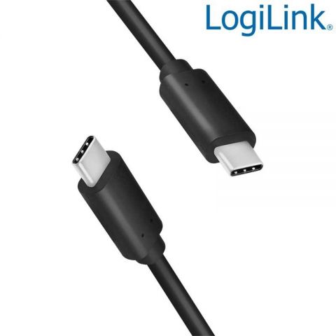 LogiLink Cable USB-C 3.2 (Gen 2) 1m. negro - resolución Ultra HD hasta UHD 4K a 60 Hz - CU0129