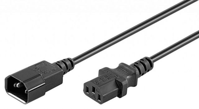 Goobay cable alimentación CPU negro 95287 - 3m - cable extensión C13 a C14