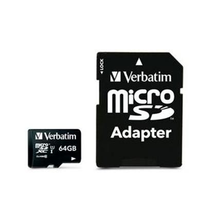 Verbatim Memoria Flash Micro SDHC 64GB clase 10 con adaptador - 44084