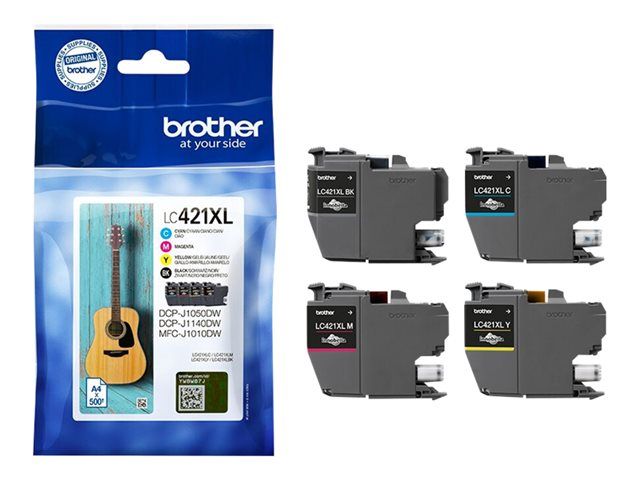 Brother Cartucho tinta multipack LC-421XLVAL  500 páginas para MFC-J1010DW / DCP-J1050DW