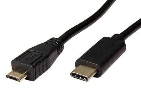 ITEM Cable USB C 3.1 a USB micro 67992 - 0,6cm negro 
