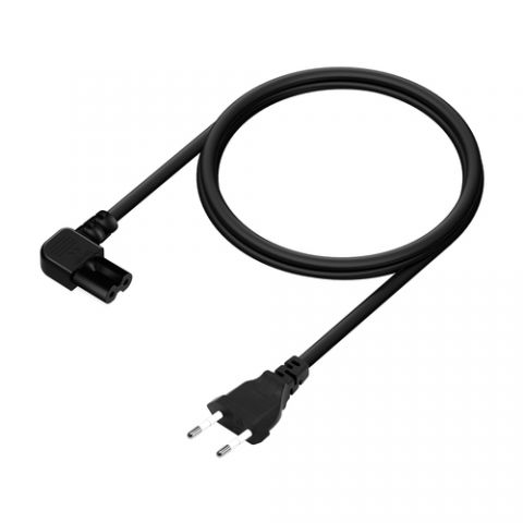AISENS  Cable alimentación acodado bipolar - 2 fases - A132-0599 - 3M - tipo CEE7/16/M-C7/H negro