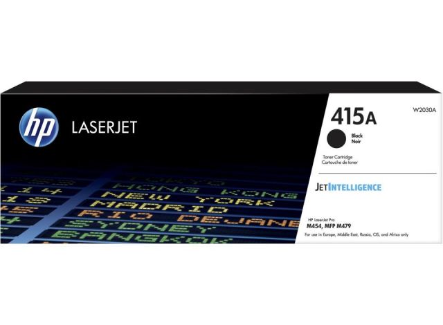HP toner negro 415A W2030A 2.400 páginas para Color LaserJet Pro 454dn,M454dw,M454nw,MFP M479dw,MFP M479fdn,MFP M479fdw,MFP M479fnw